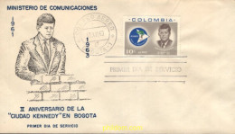 730813 MNH COLOMBIA 1963 MUERTE DEL PRESIDENTE KENNEDY - Kolumbien