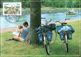 ALAND CARTE MAXIMUM 1991 CYCLOTOURISME - Aland