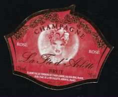 Etiquette Champagne Brut Rosé La Fée D'Arlette  Arsonval Aube 10  " Femme" - Champagner