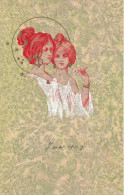 Raphael KIRCHNER ? * CPA Illustrateur Kirchner Jugendstil Art Nouveau * Femmes * Dos 1900 Précurseur - Kirchner, Raphael