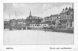 Prent - Haven Met Postkantoor - Breda  - 8.5x12.5 Cm - Breda