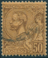 Monaco 1891 SG18 50c Brown On Orange Prince Albert FU - Andere & Zonder Classificatie