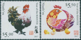 Niuafo'ou 2016 SG455-456 Year Of The Rooster Set MNH - Tonga (1970-...)
