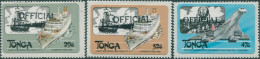 Tonga Official 1983 SGO217-O219 Sea And Air Transport Handstamped MNH - Tonga (1970-...)