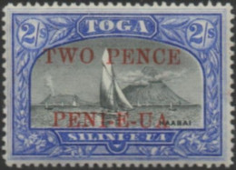 Tonga 1923 SG68 2d On 2/- View Of Haapai MNH - Tonga (1970-...)