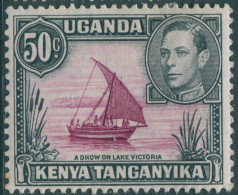 Kenya Uganda And Tanganyika 1938 SG144e 50c Black And Purple KGVI Dhow MLH (amd) - Kenya, Ouganda & Tanganyika
