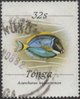 Tonga 1987 SG976b 32s Powder-blue Sturgeonfish FU - Tonga (1970-...)
