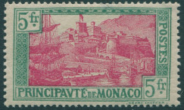 Monaco 1924 SG104 5f Red And Green Palace Overlooking Galleons MH - Altri & Non Classificati