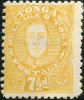 Tonga 1895 SG35 7½d Orange-yellow King George II MH - Tonga (1970-...)