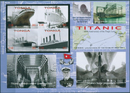 Tonga 2012 SG1645 Titanic Imperf Sheetlet MNH - Tonga (1970-...)