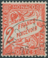 Monaco Due 1906 SGD119 2f Orange Postage Due FU - Autres & Non Classés