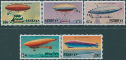 Cook Islands Penrhyn 1983 SG320A-324A Manned Flight ISLANS Spelling MNH - Penrhyn