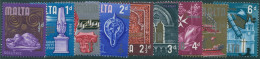 Malta 1965 SG330-338 Era Issues (9) MLH - Malte