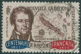 New Caledonia 1953 SG333 6f Admiral D'Urville And Map FU - Andere & Zonder Classificatie