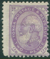 Tonga 1886 SG2 2d Violet King George I MH - Tonga (1970-...)