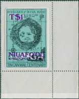 Niuafo'ou 1983 SG15a T$1 Map Deep Mauve Surcharge Corner MNH - Tonga (1970-...)