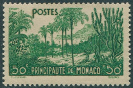 Monaco 1937 SG144 50c + 50c Green Palace Gardens MLH - Sonstige & Ohne Zuordnung