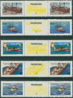 Tonga 1985 SG905B-909B Will Mariner's Departure SPECIMEN Perf Pairs Set MNH - Tonga (1970-...)
