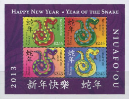 Niuafo'ou 2013 SG371 Year Of The Snake MS MNH - Tonga (1970-...)