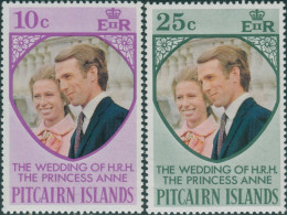 Pitcairn Islands 1973 SG131-132 Royal Wedding Set MNH - Islas De Pitcairn
