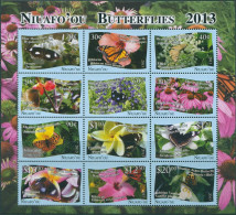 Niuafo'ou 2013 SG391 Butterflies And And Flowers MS MNH - Tonga (1970-...)