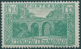 Monaco 1924 SG99 1f.10 Green Devote Viaduct MLH - Sonstige & Ohne Zuordnung