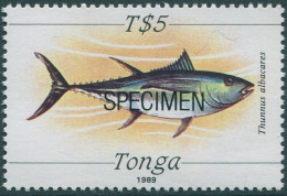 Tonga 1988 SG1017 5p Tuna Specimen MNH - Tonga (1970-...)
