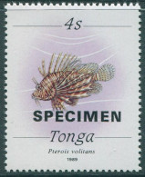 Tonga 1989 SG1001 4s Lionfish SPECIMEN MNH - Tonga (1970-...)