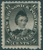 New Brunswick 1860 SG19 17c Black Prince Of Wales KEVII #2 MH - Usati