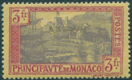 Monaco 1924 SG103 3f Lilac And Red On Yellow Palace Overlooking Galleons MH - Andere & Zonder Classificatie