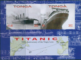 Tonga 2012 SG1644 Titanic Imperf MS MNH - Tonga (1970-...)