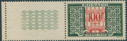 Monaco Due 1946 SGD338 100f Red And Green With Margin Postage Due MNH - Altri & Non Classificati