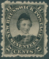 New Brunswick 1860 SG19 17c Black Prince Of Wales KEVII #1 MH - Usati