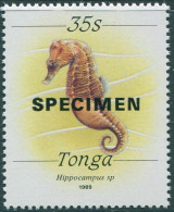 Tonga 1989 SG1009 35s Seahorse SPECIMEN MNH - Tonga (1970-...)