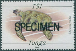 Tonga 1989 SG1013 1p Turtle SPECIMEN Bold MNH - Tonga (1970-...)