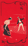 Jugendstil " TENNIS * CPA Illustrateur Art Nouveau * Le Tennis , Sport * Sports * Pub Fine Bretagne Théophile Guillon - 1900-1949