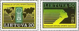 Lithuania 1991 . 4th World Lithuanians Sport Games.2v. Michel # 482-83 - Lituania