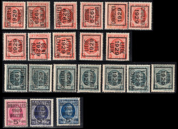 Setje Typo's 1929 - Houyoux   - O/used - Tipo 1922-31 (Houyoux)