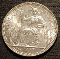 Qualité - INDOCHINE - 10 CENTIMES 1937 - Argent - Silver - KM 16.2 - French Indochina