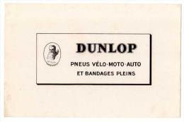 Buvard Dunlop, Pneus Vélo Moto Auto  ( DD ) - Wassen En Poetsen