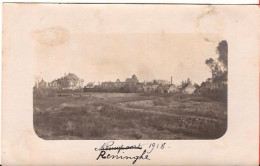 RENINGHE FOTOKAART  1918 ZICHT OP HET DORP Fotograaf Onbekend 1297/d1 - Andere & Zonder Classificatie