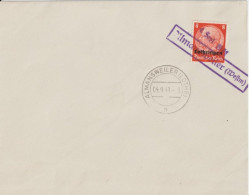 1941 - MOSELLE ALLEMANDE - CACHET PROVISOIRE CAOUTCHOUC + DEFINITIF ! 4 SEPT De ALMANSWEILER (AMANVILLERS) - Covers & Documents