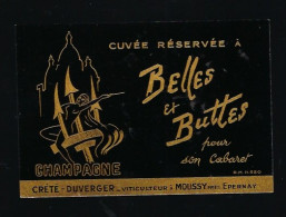 Etiquette Champagne Belles Et Buttes  Creté Duverger Moussy Epernay Marne 51     " Femme Nue " - Champan