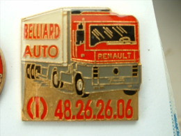Pin's CAMION - RENAULT BELLIARD AUTO - Transport Und Verkehr