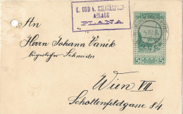 Bosnia-Herzegovina/Austria-Hungary, Postal Stationery-year 1914, Auxiliary Post Office/Ablage PLANA Type A1 - Bosnië En Herzegovina