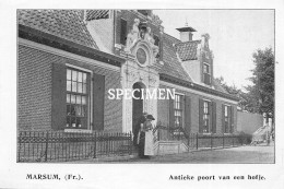 Prent - Antieke Poort Van Een Hofje - Marsum - 8.5x12.5 Cm - Andere & Zonder Classificatie
