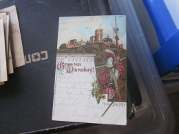 Gruss Vom Thurmberg 1898 Old Litho Postcards - Sonstige & Ohne Zuordnung