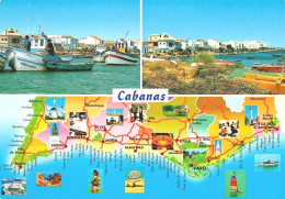 CABANAS DE TAVIRA, Algarve - Mapa E Vários Aspetos  (2 Scans) - Faro