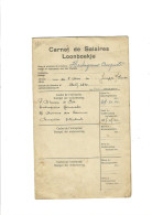 Ancien Carnet De Salaire (1940-1941) - Collezioni
