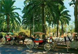 72787958 Malaga Andalucia Paseo Del Parque Parkpromenade Pferdedroschken Malaga - Andere & Zonder Classificatie